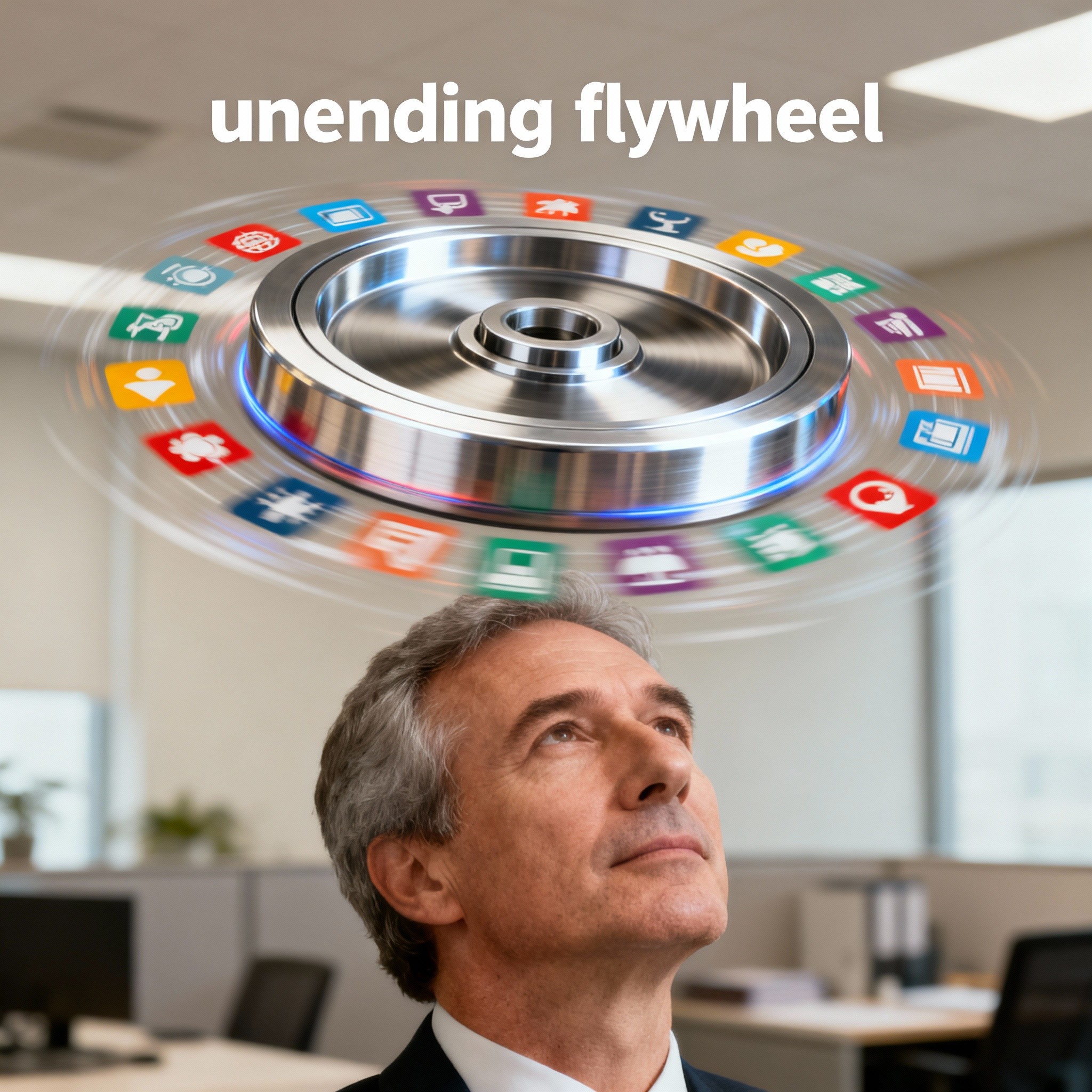 Unending flywheel concept visualization